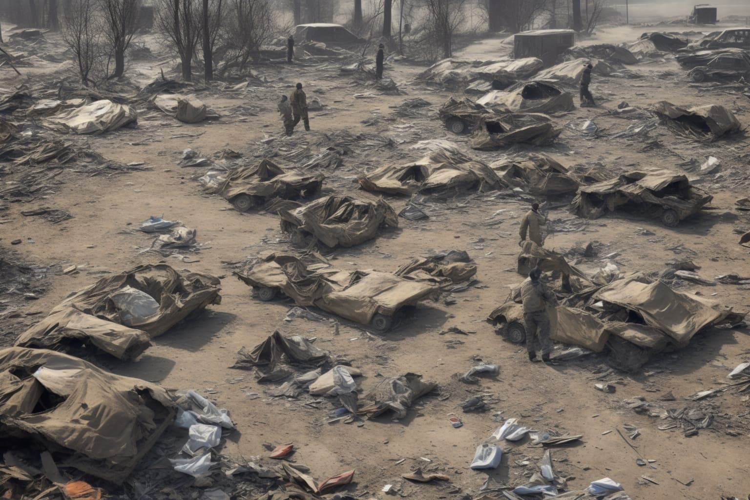 AI illustration of On March 13, Russian attacks in Donetsk, Kherson, and Sumy regions resulted in one civilian death and 15 injuries, acc...