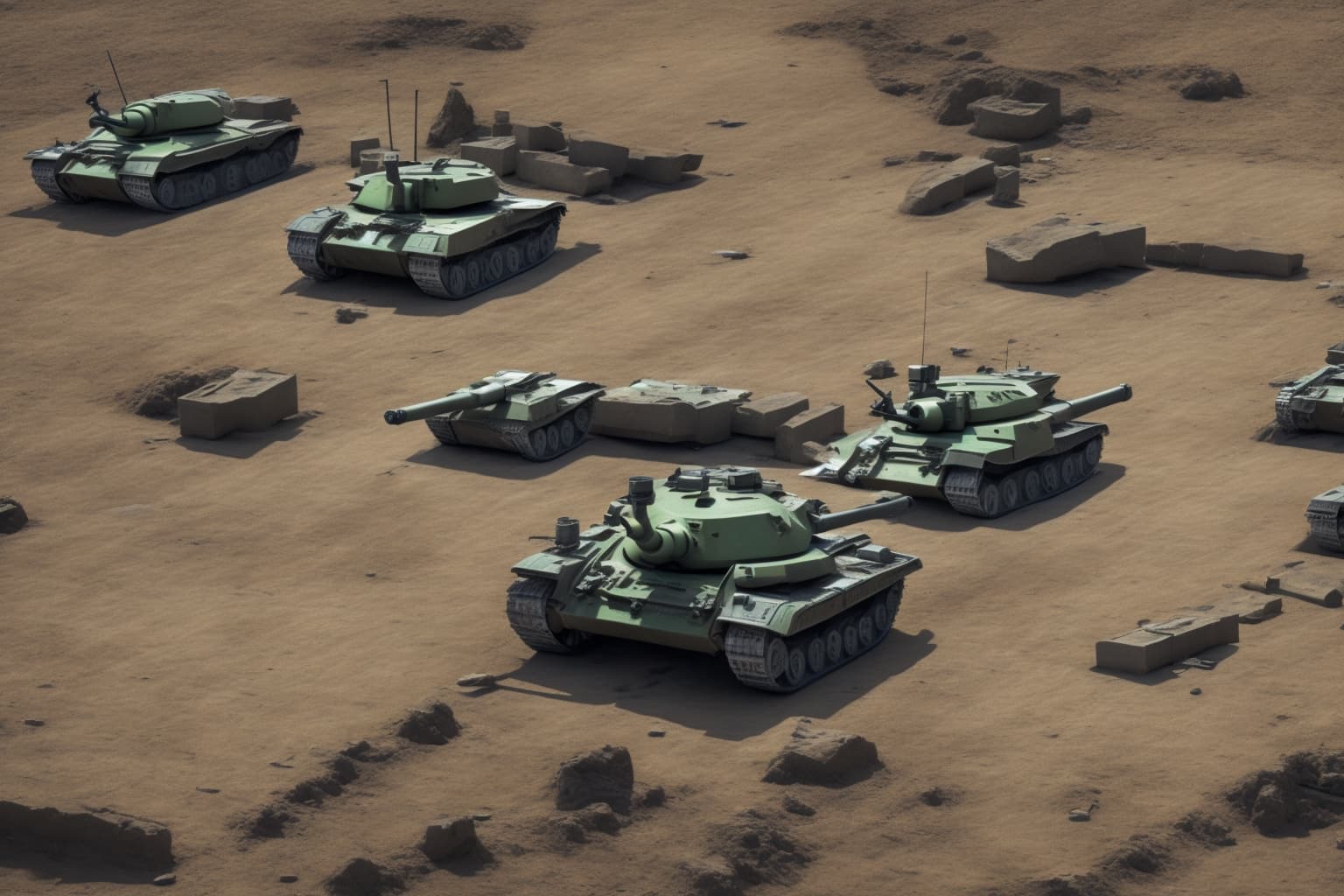 AI illustration of Ukrainian Ground Forces Commander Hennadii Shapovalov emphasized the continued importance of tanks in warfare despite...