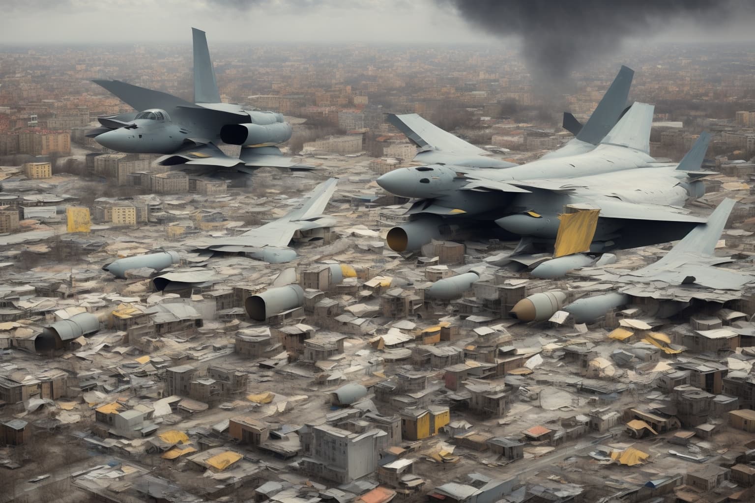 AI illustration of Air raid alerts have been issued in Kyiv and several regions of Ukraine due to a reported threat from ballistic weapon...