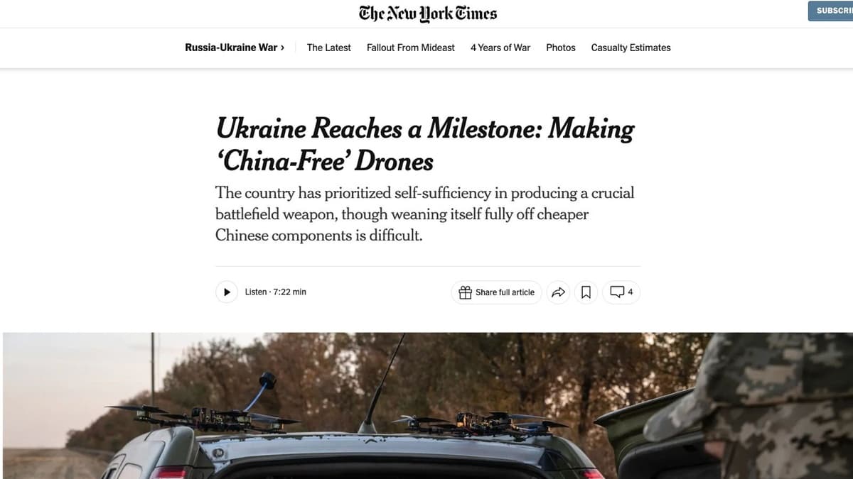 The Pentagon has selected the Ukrainian F10 drone, developed by F-Drones, for inclusion in its Drone Dominance Program. This decision sig...