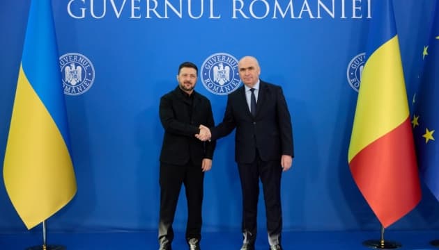 Ukrainian President Volodymyr Zelensky and Romanian Prime Minister Ilie Bolohan met to discuss defense cooperation and energy collaboration.
