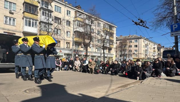 Colonel Oleksandr Dovgah, commander of the 39th Tactical Aviation Brigade of the Ukrainian Armed Forces, was honored in Zhytomyr followin...