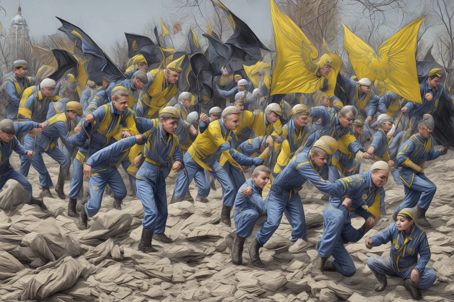 AI illustration of Ukraine marks Volunteer Day on March 14, a date established by the Verkhovna Rada in 2017 to honor those who voluntari...