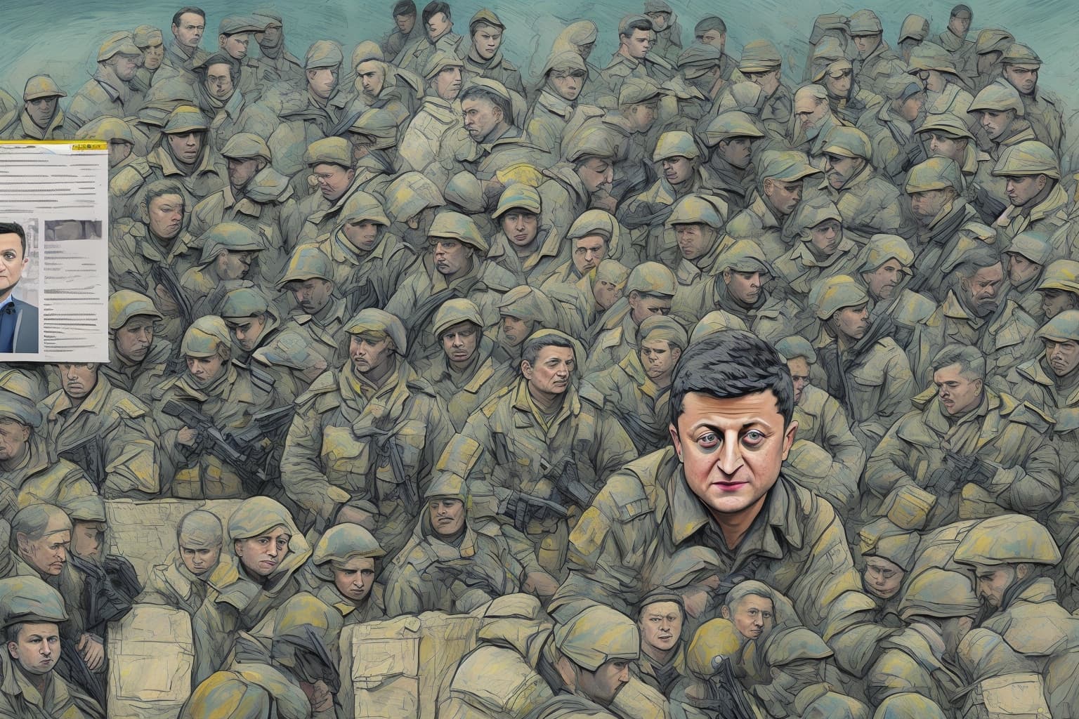 AI illustration of Ukrainian President Volodymyr Zelensky asserted that Middle Eastern countries are beginning to understand the aggresso...