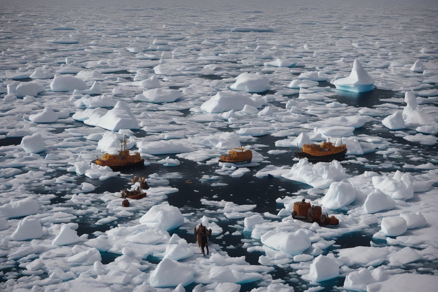 AI illustration of Ukrainian polar scientists have released unique footage capturing the first rotation between the first and second Ukra...