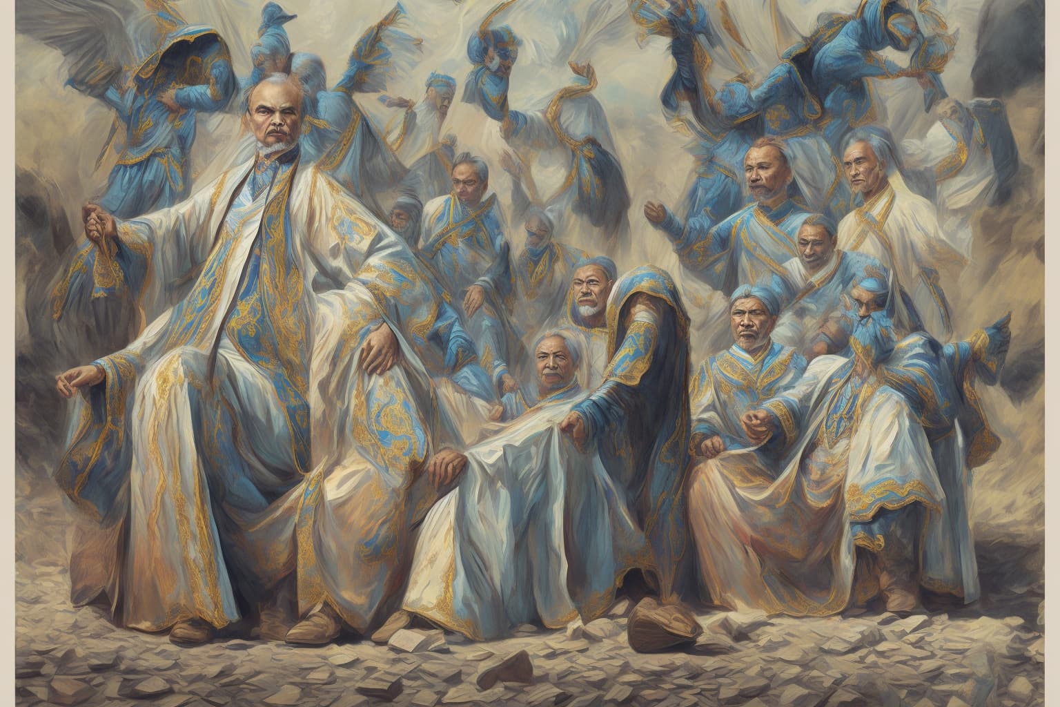 AI illustration of A ceremony in Tashkent, Uzbekistan, honored the 212th anniversary of Ukrainian poet Taras Shevchenko, attended by dipl...