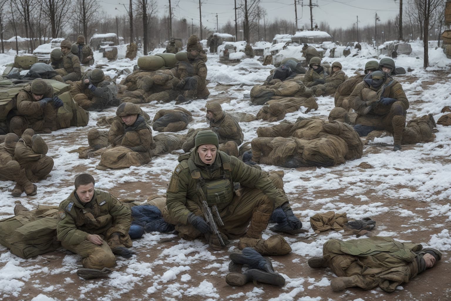 AI illustration of The Russian military has experienced unprecedented casualties this winter amid limited territorial advances, according...