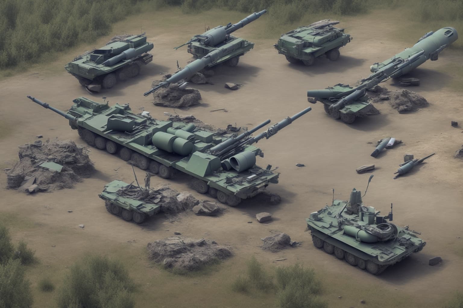 AI illustration of Ukrainian Unmanned Systems Forces (USF) successfully destroyed a Russian Buk-M1 air defense system in the Zaporizhzhia...