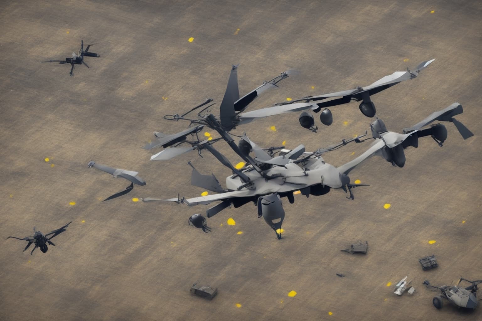 AI illustration of Ukrainian air defences successfully intercepted 122 out of 137 Russian drones during an overnight attack on March 9-10...