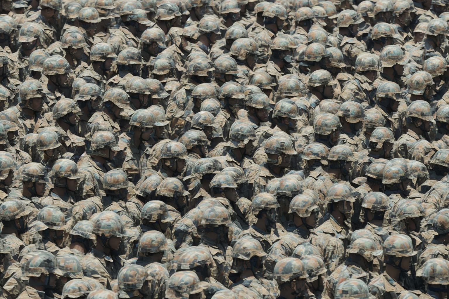 Diplomatic meeting on peace negotiations with serious expressions.