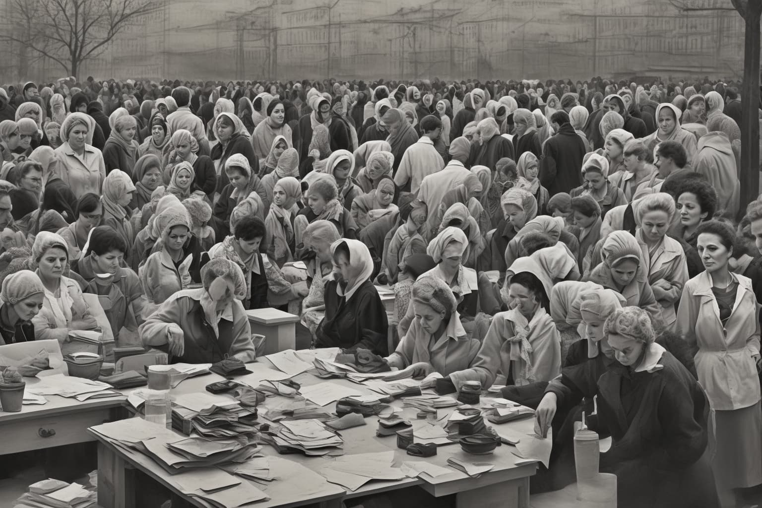 AI illustration of The Ministry of Economy reports that women make up more than 80% of registered unemployed individuals in Ukraine, prom...