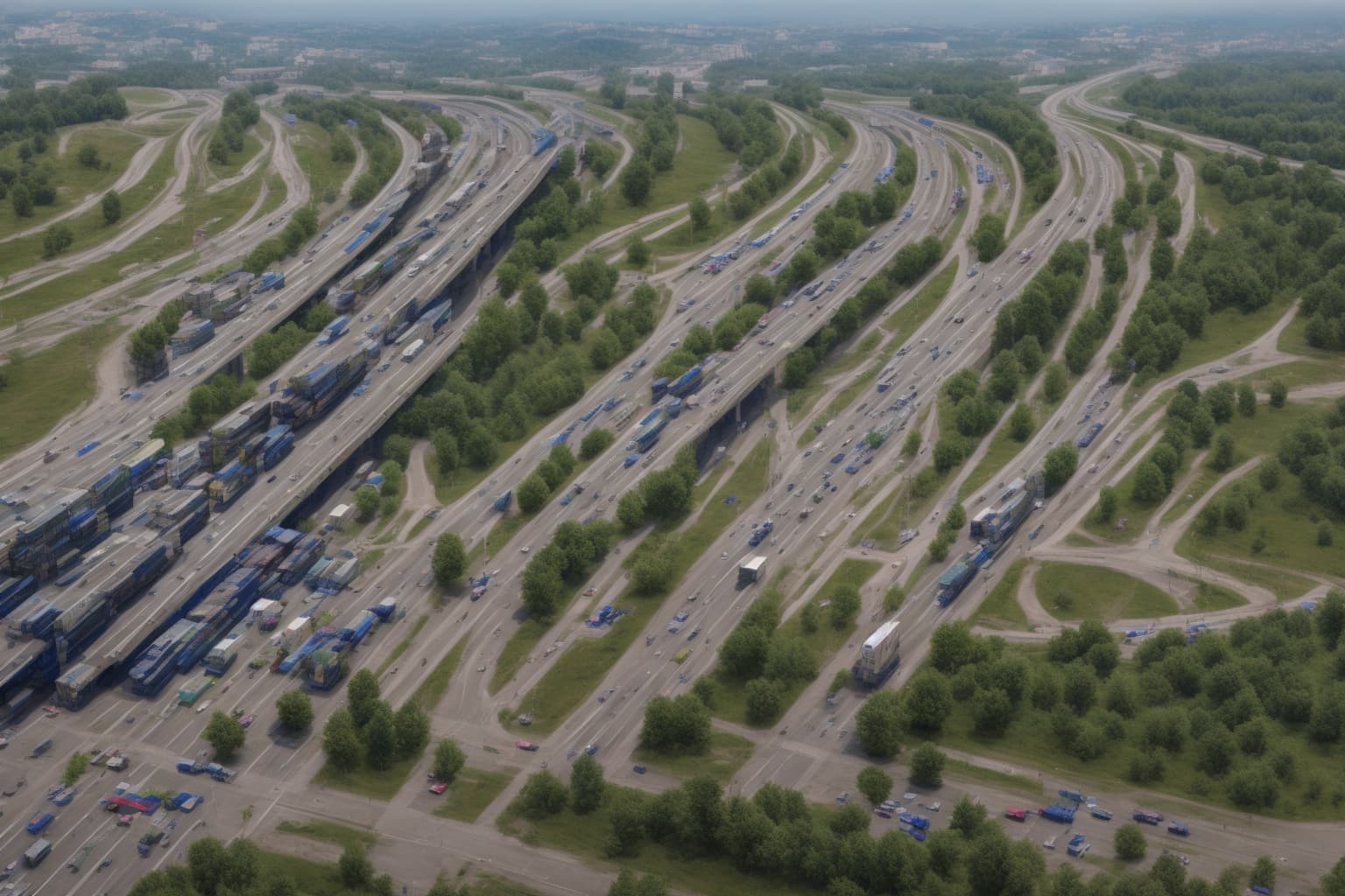 AI illustration of Ukraine and Romania plan to open a new border crossing point this summer, according to President Volodymyr Zelensky. T...