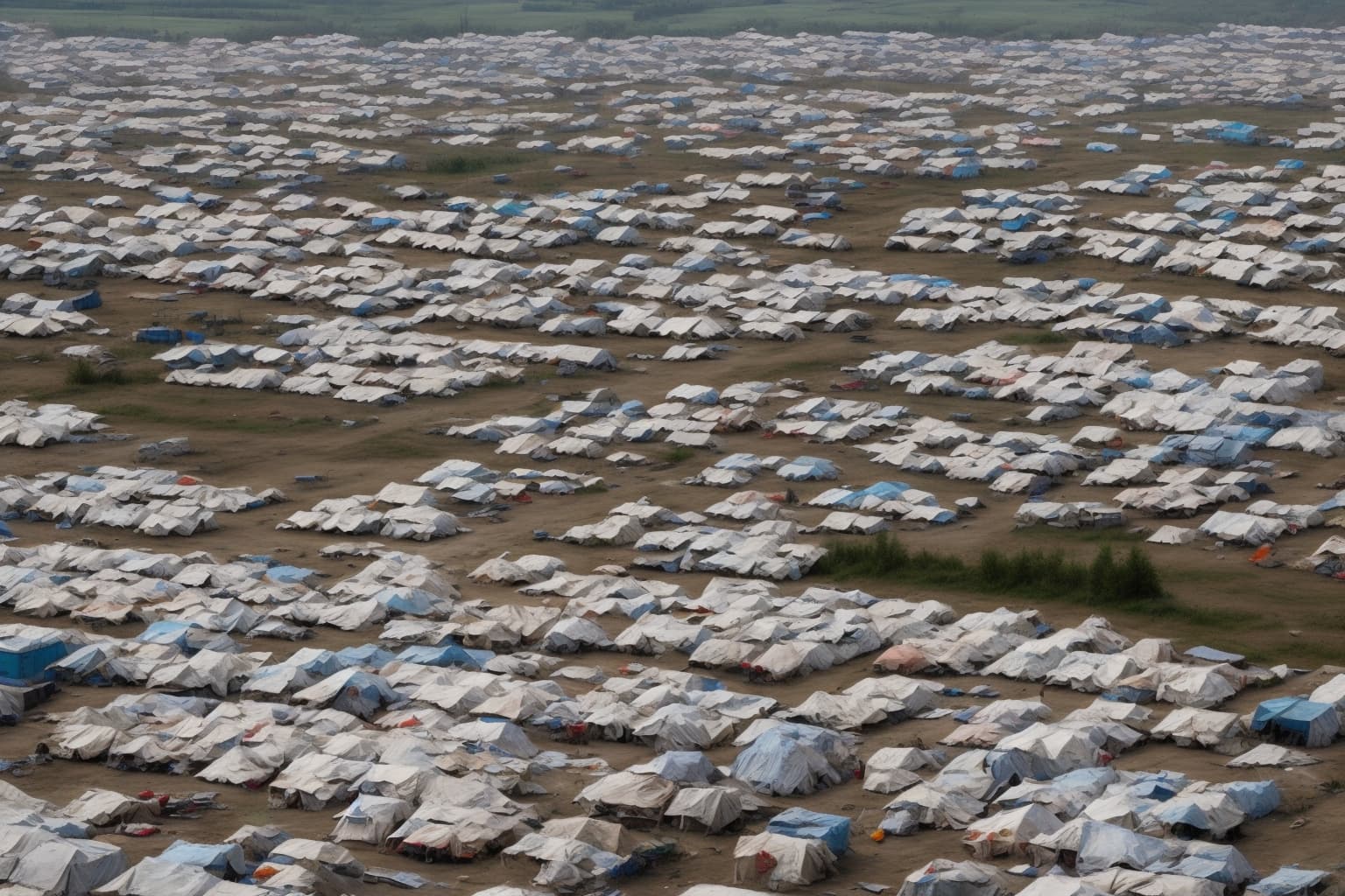 People working together on housing improvements for displaced persons.