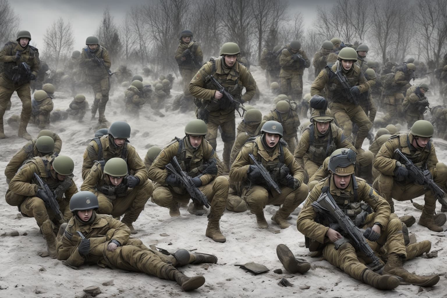 AI illustration of The Ukrainian Armed Forces reported that Russia lost around 860 troops in the last day of fighting. Since the invasion...