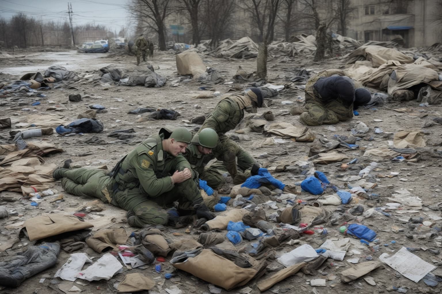 Post-attack scene in Dnipropetrovsk Oblast showing damage to civilian buildings.