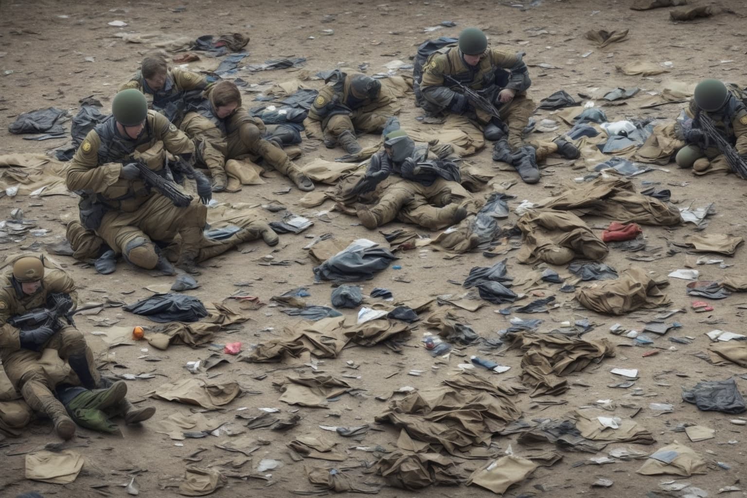 AI illustration of Ukraine's General Staff reported that Russia lost 990 soldiers killed and wounded over the past day, alongside signifi...