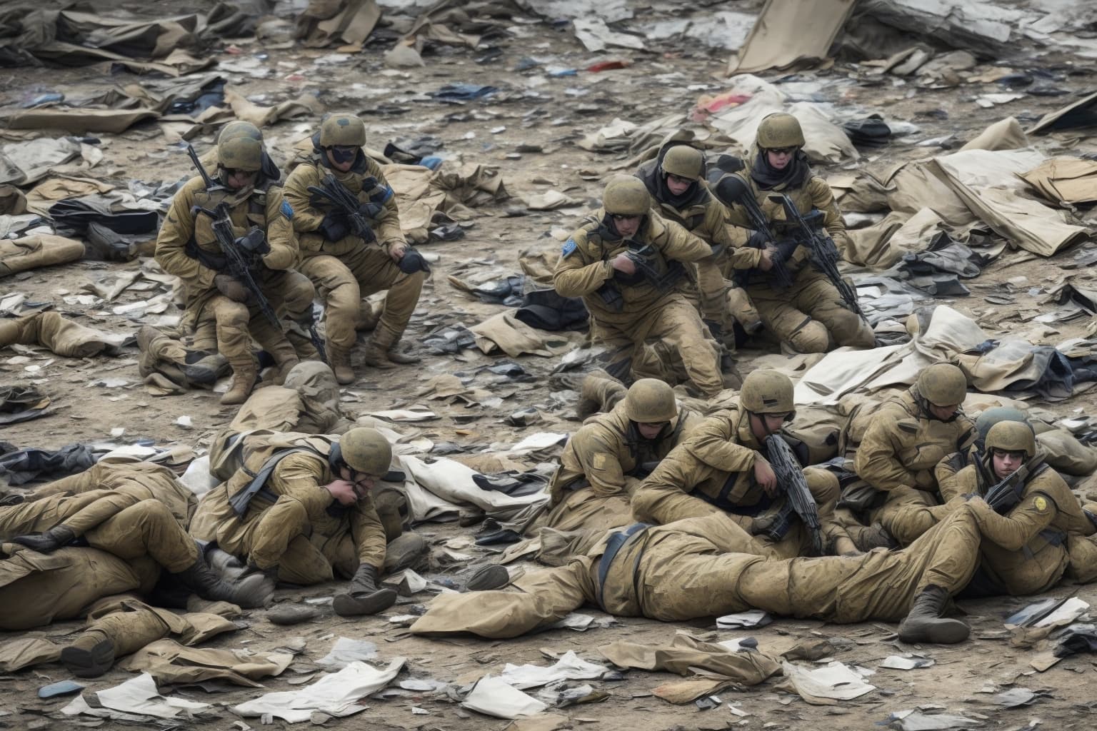 AI illustration of The General Staff of the Armed Forces of Ukraine reports that Russia's combat losses have reached approximately 1.28 m...