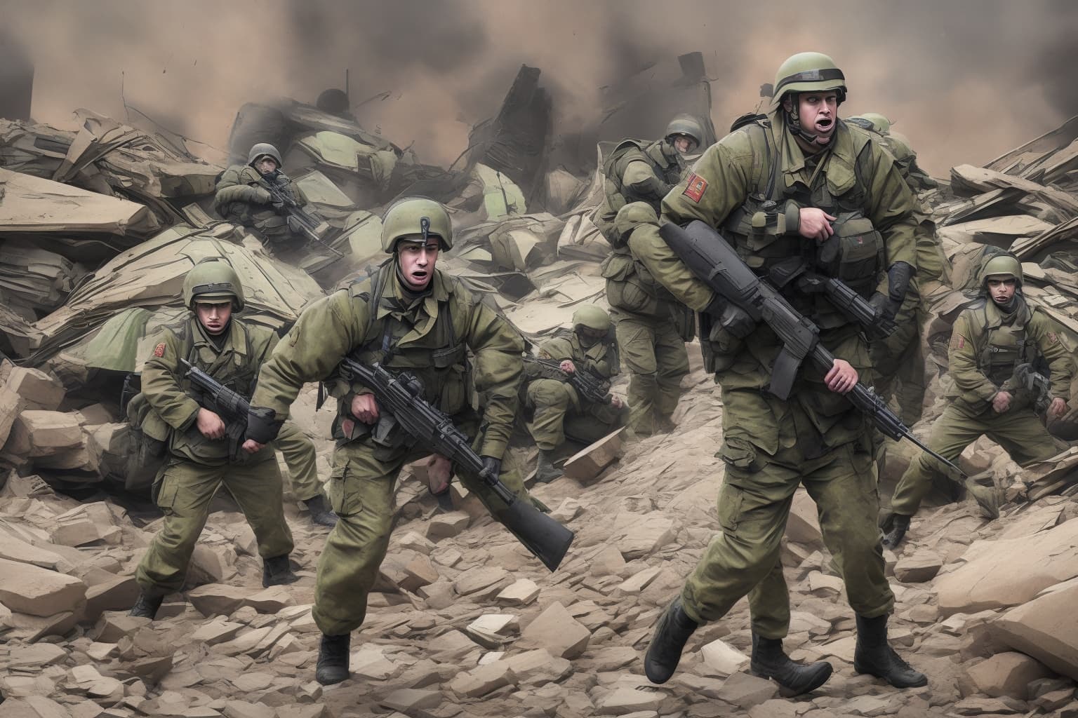 AI illustration of Ukrainian defenders successfully repelled 47 attacks by Russian forces today, with the fiercest battles occurring in t...