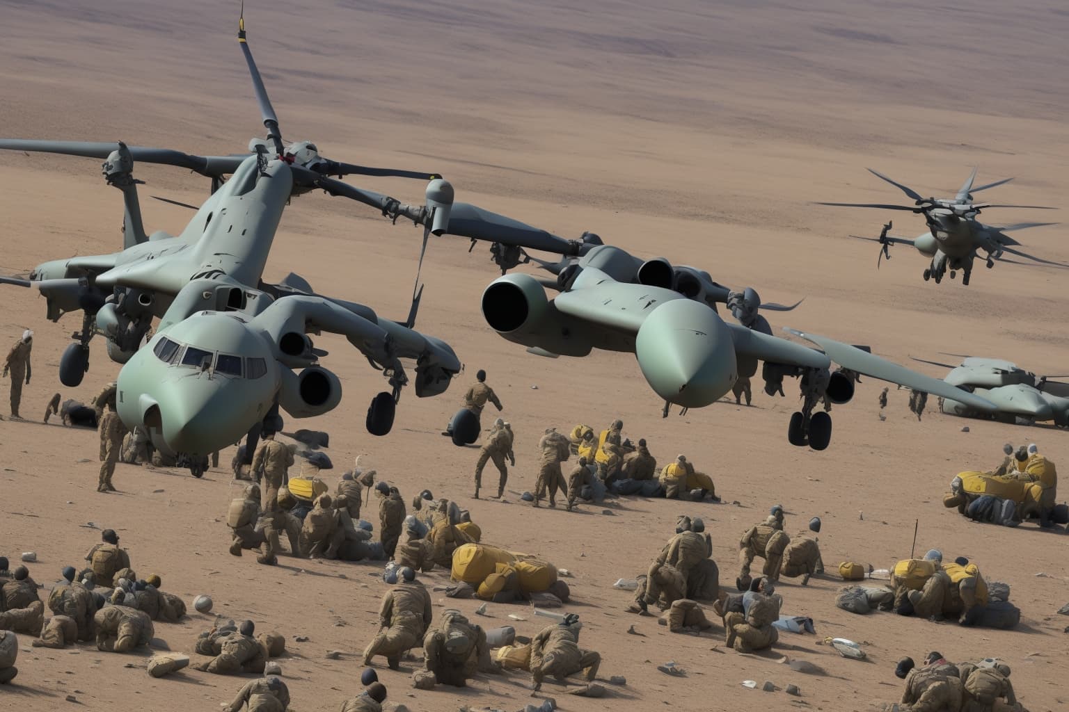 AI illustration of Ukraine has sent interceptor drones and a team of experts to bolster security at American military bases in Jordan, as...