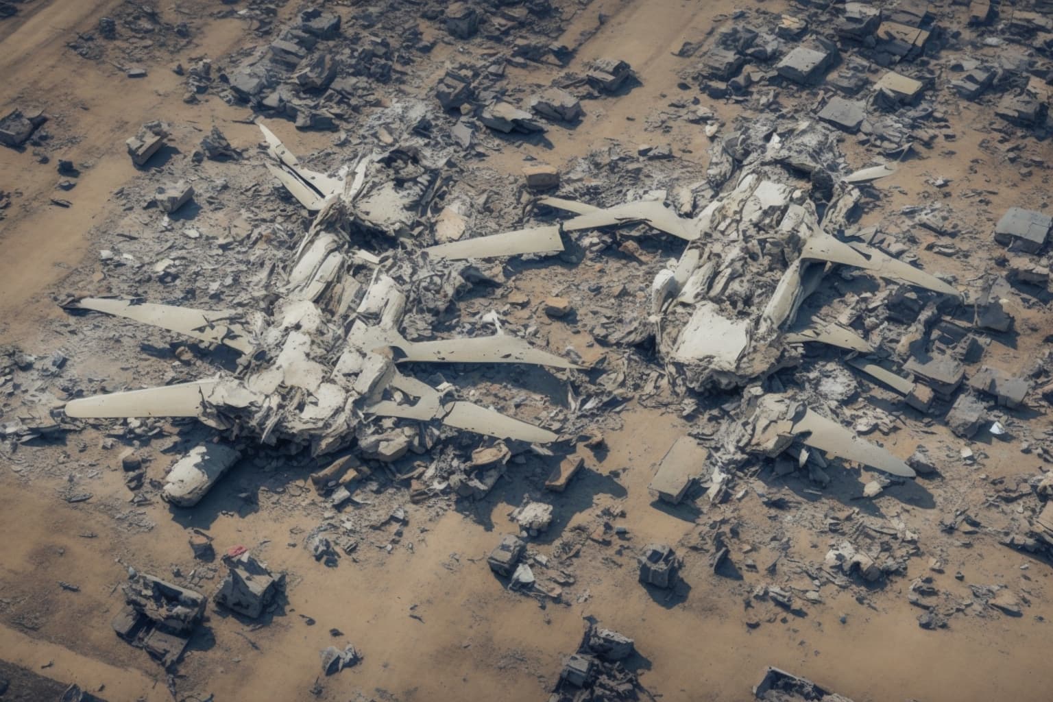 Emergency responders at the site of a drone attack in Kharkiv Oblast.