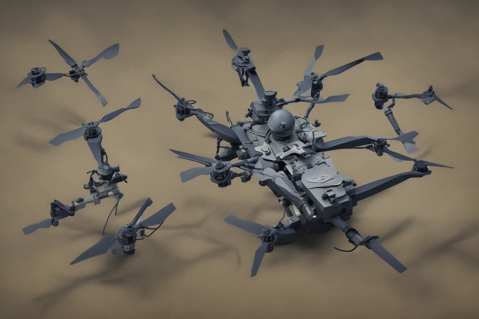 AI illustration of The Ukrainian military has successfully received 500,000 drones and other military equipment through the DOT-Chain Def...