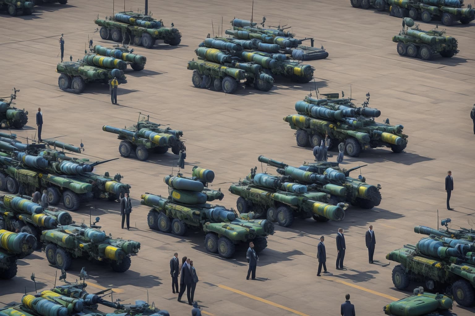 AI illustration of President Volodymyr Zelensky stated that Ukraine is capable of swiftly ramping up missile production for air defense s...